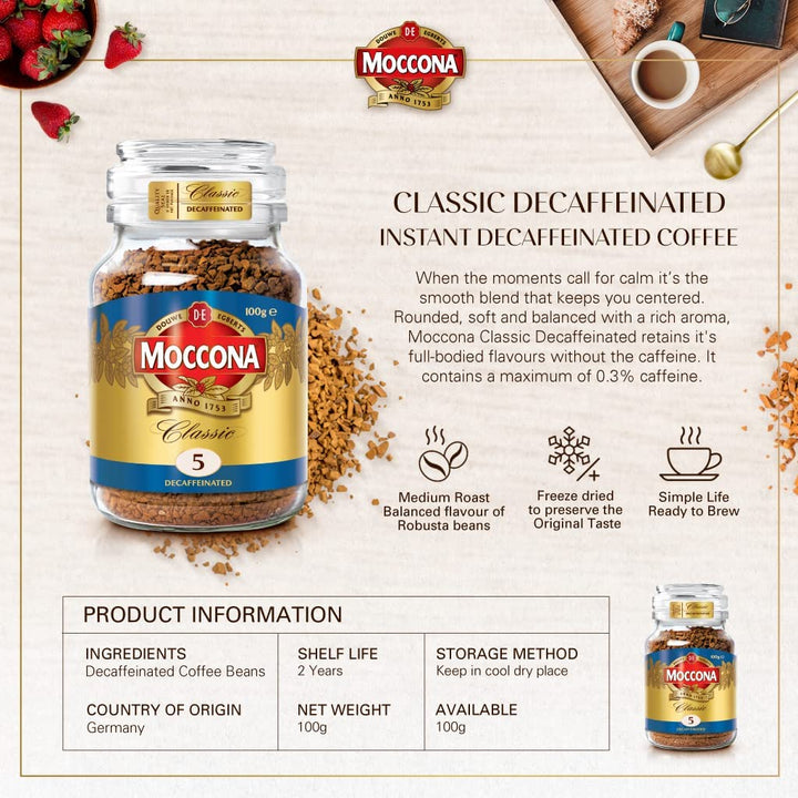 Moccona Classic Decaffinated Instant Coffee