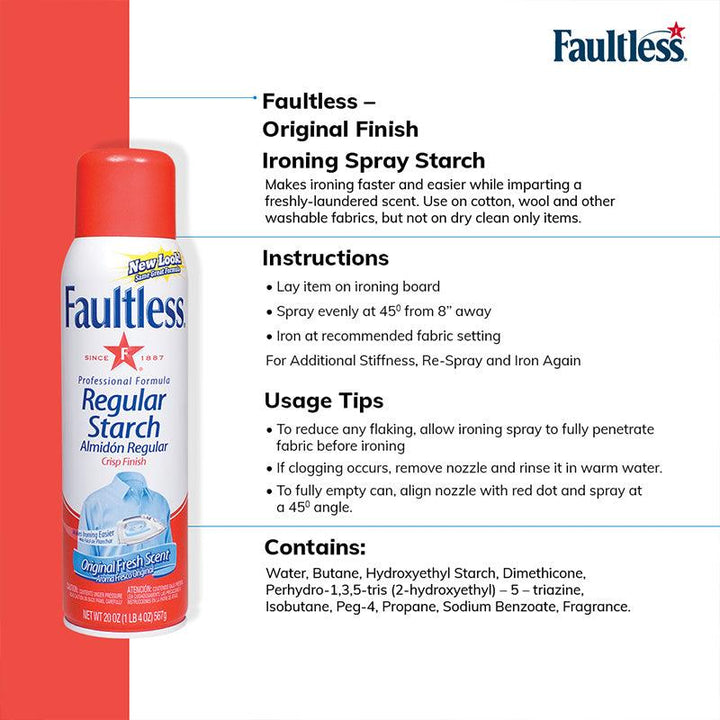 ✓ How To Use Faultless Fresh Scent Spray Starch Review 