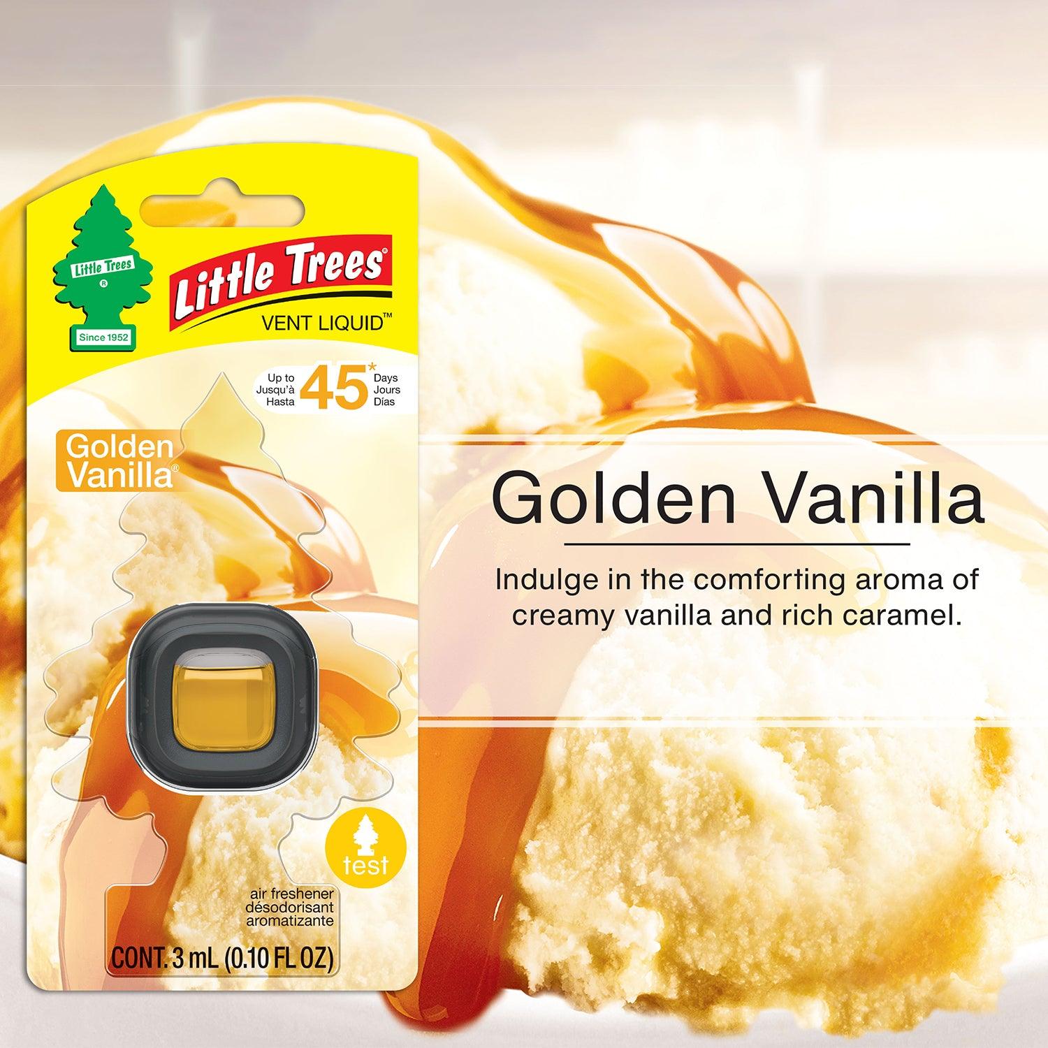 Car Air Freshener Golden Vanilla Vent Liquid